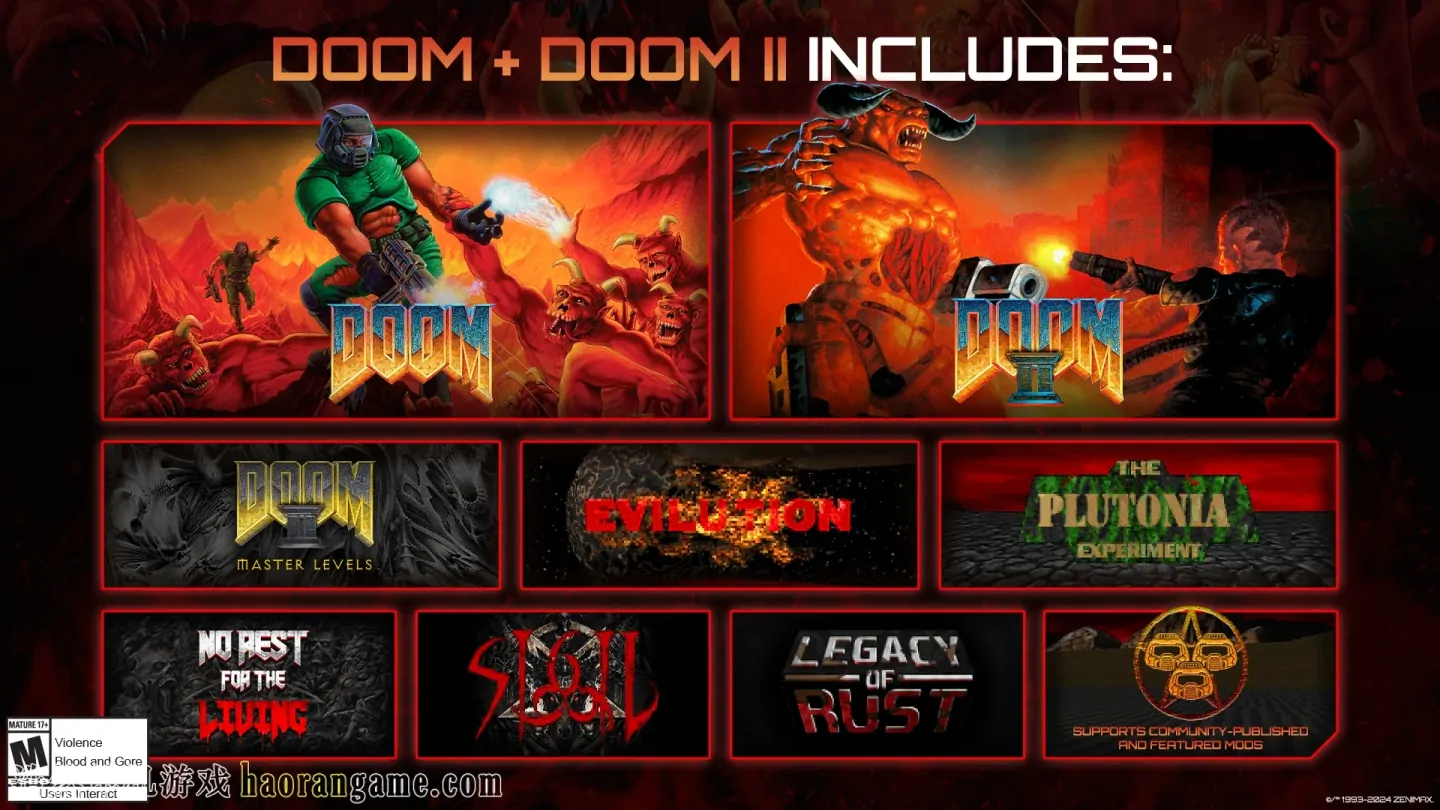 《毁灭战士+毁灭战士2 DOOM + DOOM II》官方中文版