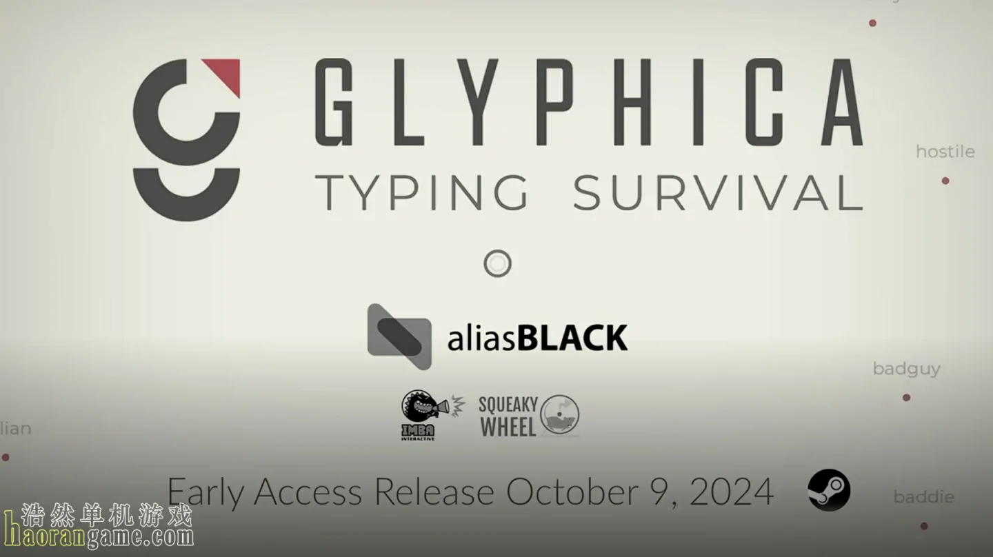 《指尖疾速:打字狂潮 Glyphica: Typing Survival》官方中文版 《指尖疾速:打字狂潮 Glyphica: Typing Survival》官方中文版